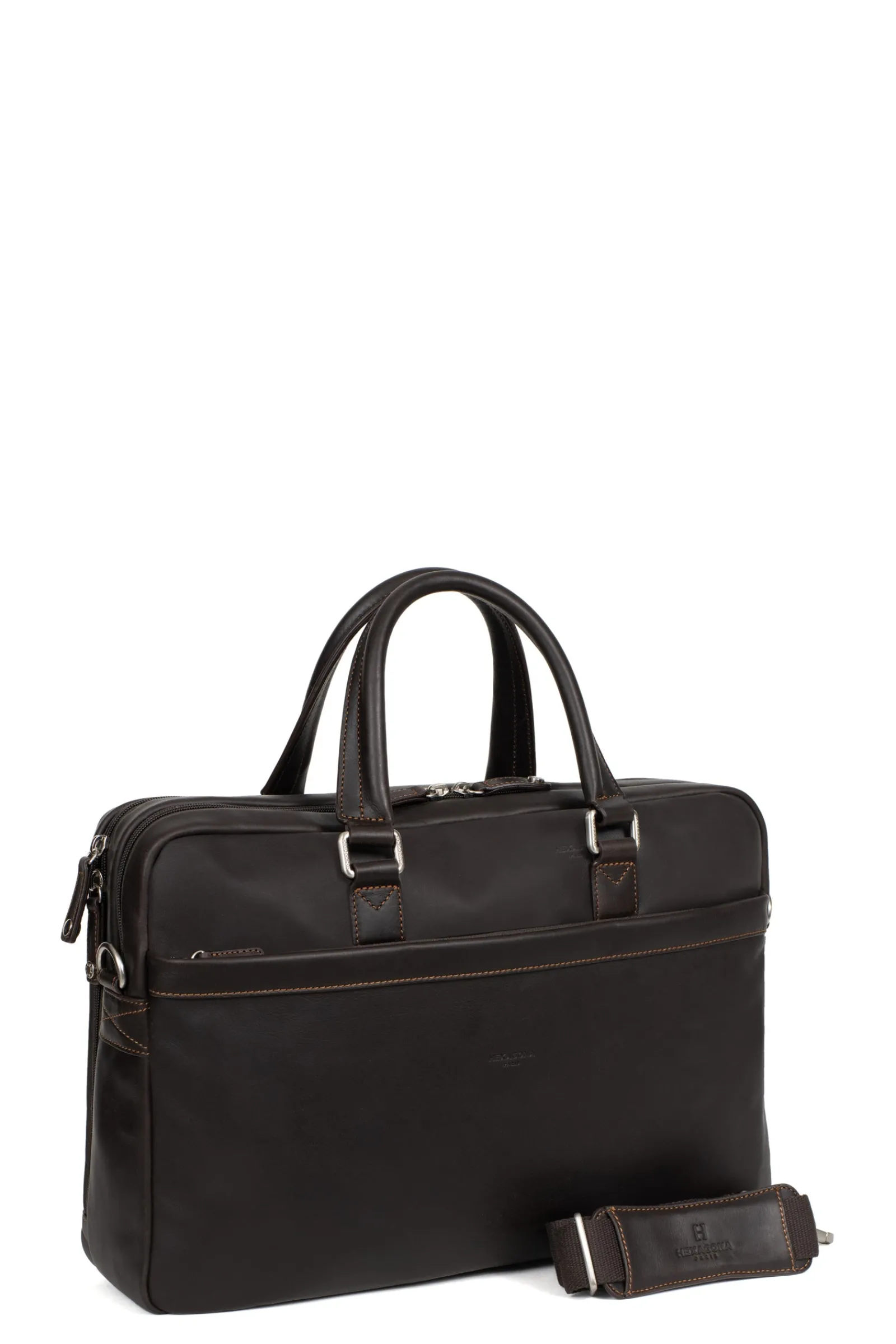Hexagona Document Holder<Briefcase - 17" & A4 - Leather