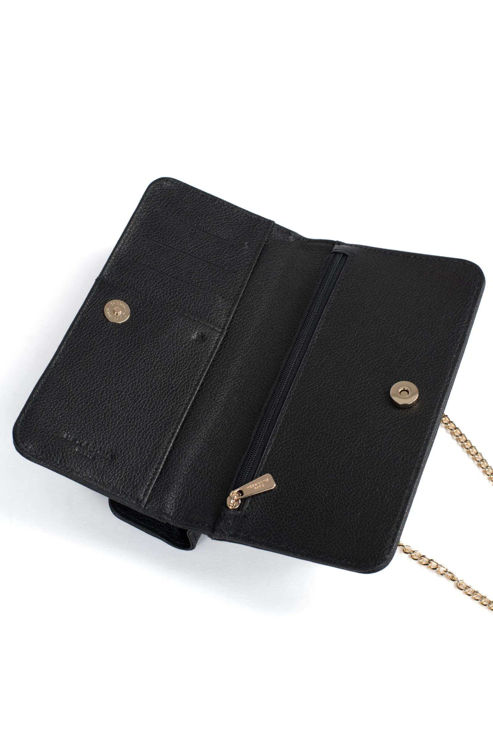 Women Hexagona Pouch & Belt Bag<Cellphone purse with wallet - 1 flap - RFID blocking - Leather