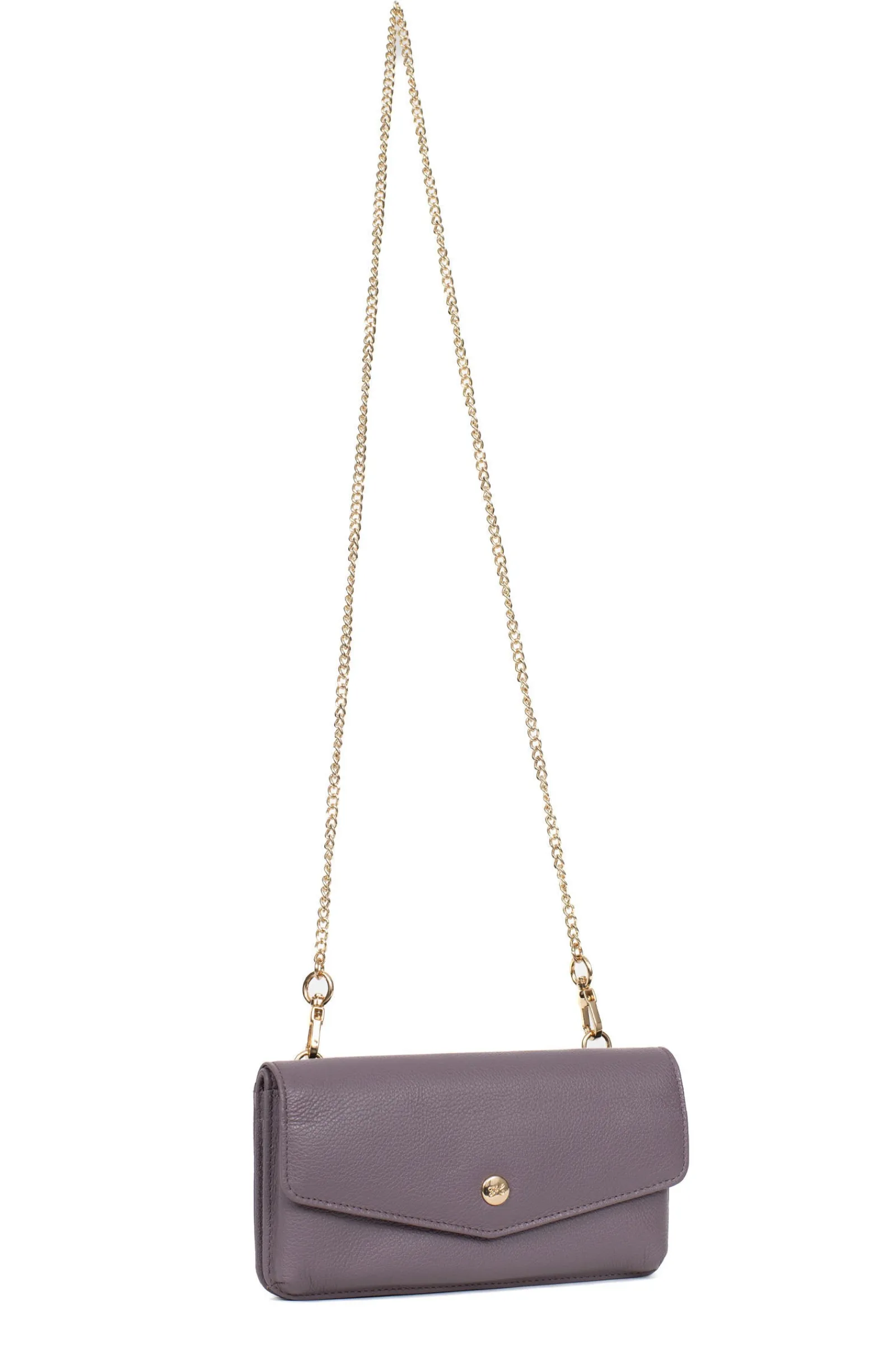 Women Hexagona Pouch & Belt Bag<Cellphone purse with wallet - 1 flap - RFID blocking - Leather