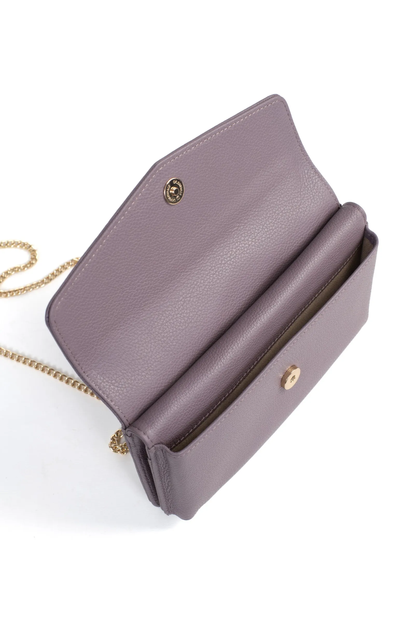Women Hexagona Pouch & Belt Bag<Cellphone purse with wallet - 1 flap - RFID blocking - Leather