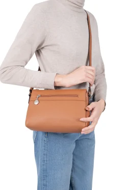 Women Hexagona Shoulder Bag<Crossbody bag - Leather