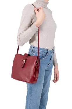 Women Hexagona Shoulder Bag<Crossbody bag - Leather