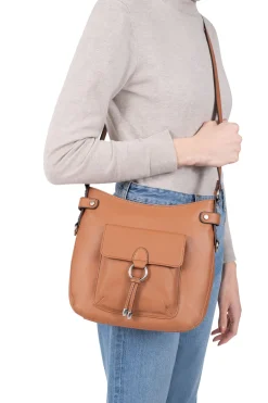 Women Hexagona Shoulder Bag<Crossbody bag - Leather