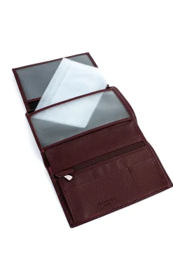 Women Hexagona Wallet<European wallet - 2 flaps - Leather