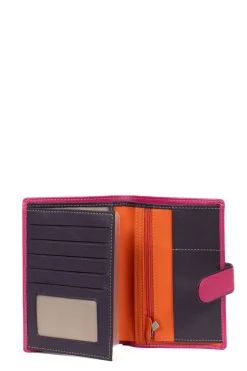 Women Hexagona Wallet<European wallet - 2 flaps - Leather
