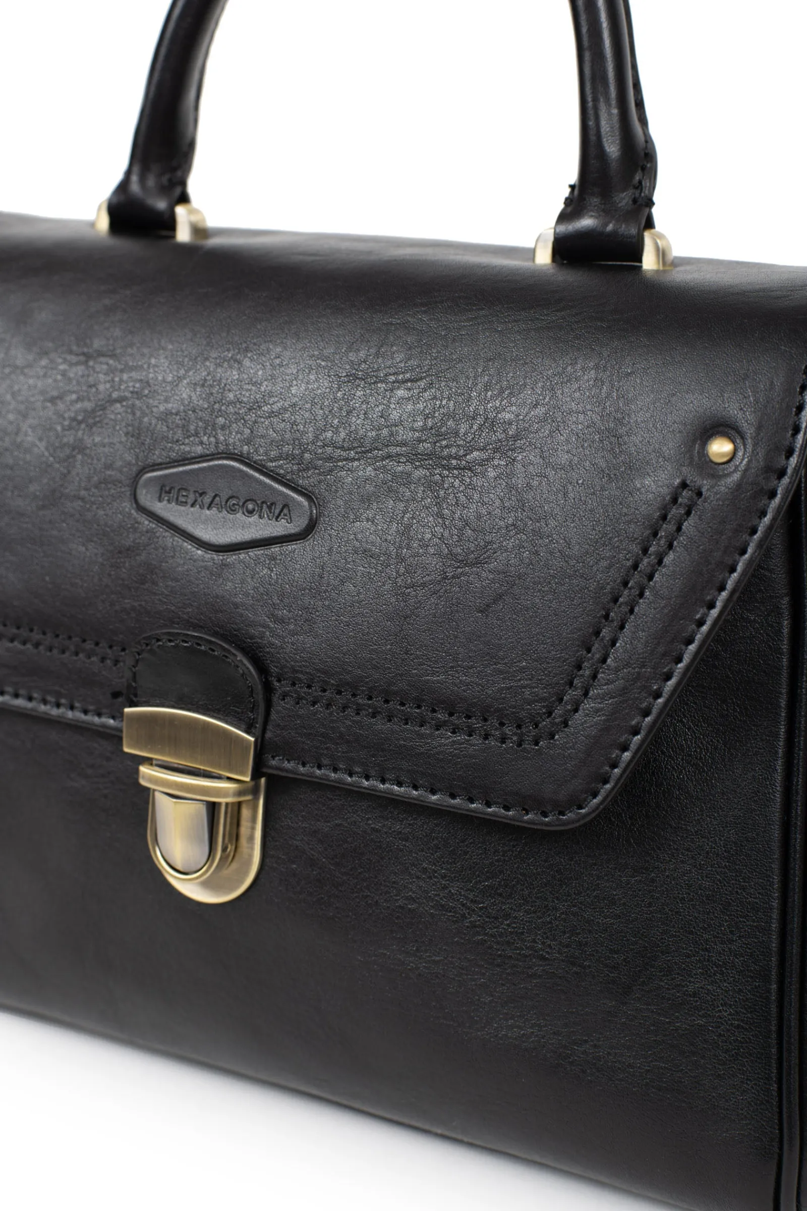 Women Hexagona Handbag<Handbag with 1 handle - Leather