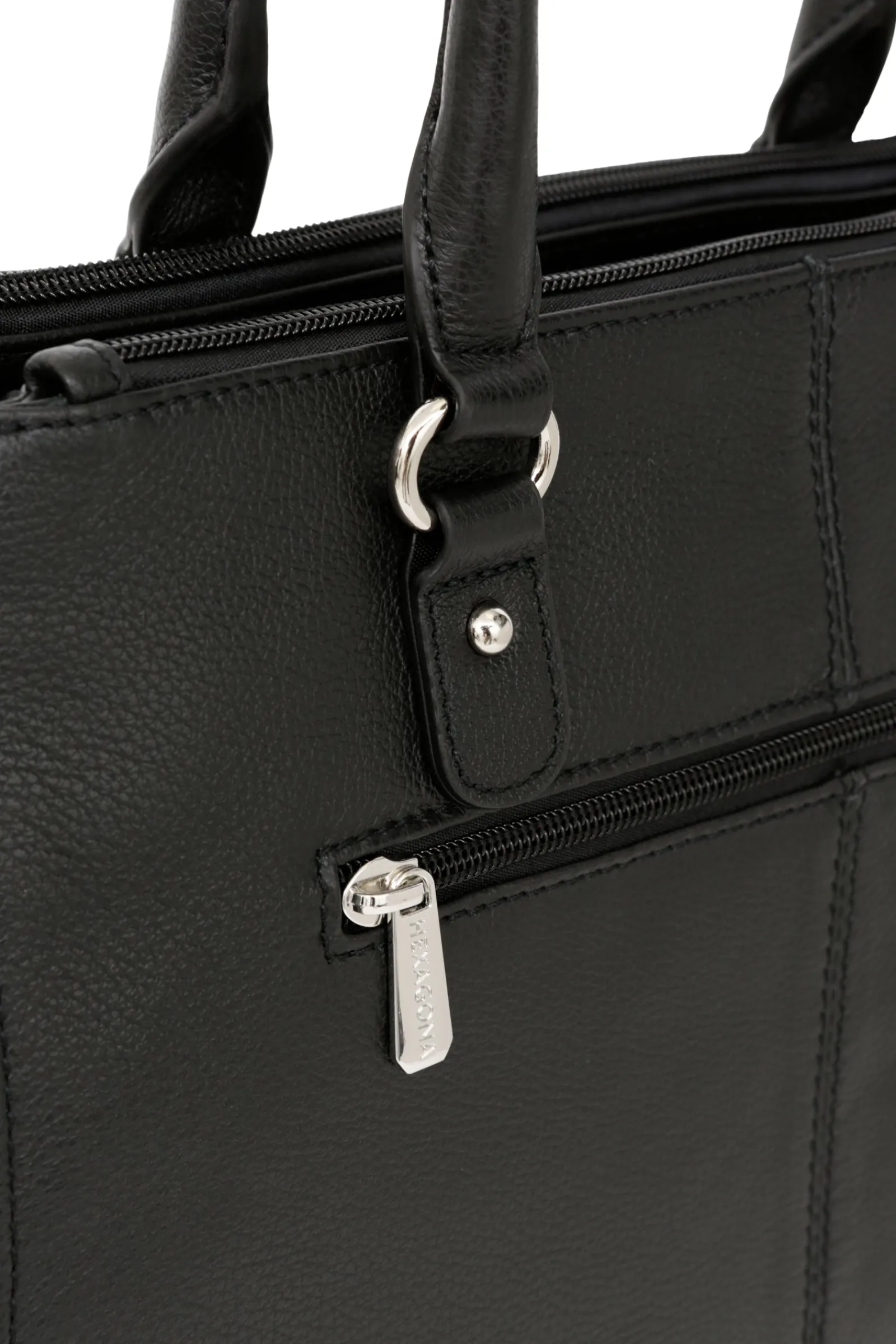 Women Hexagona Handbag<Handbag with 2 handles - A4 - Leather