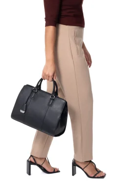 Women Hexagona Handbag<Handbag with 2 handles - Leather