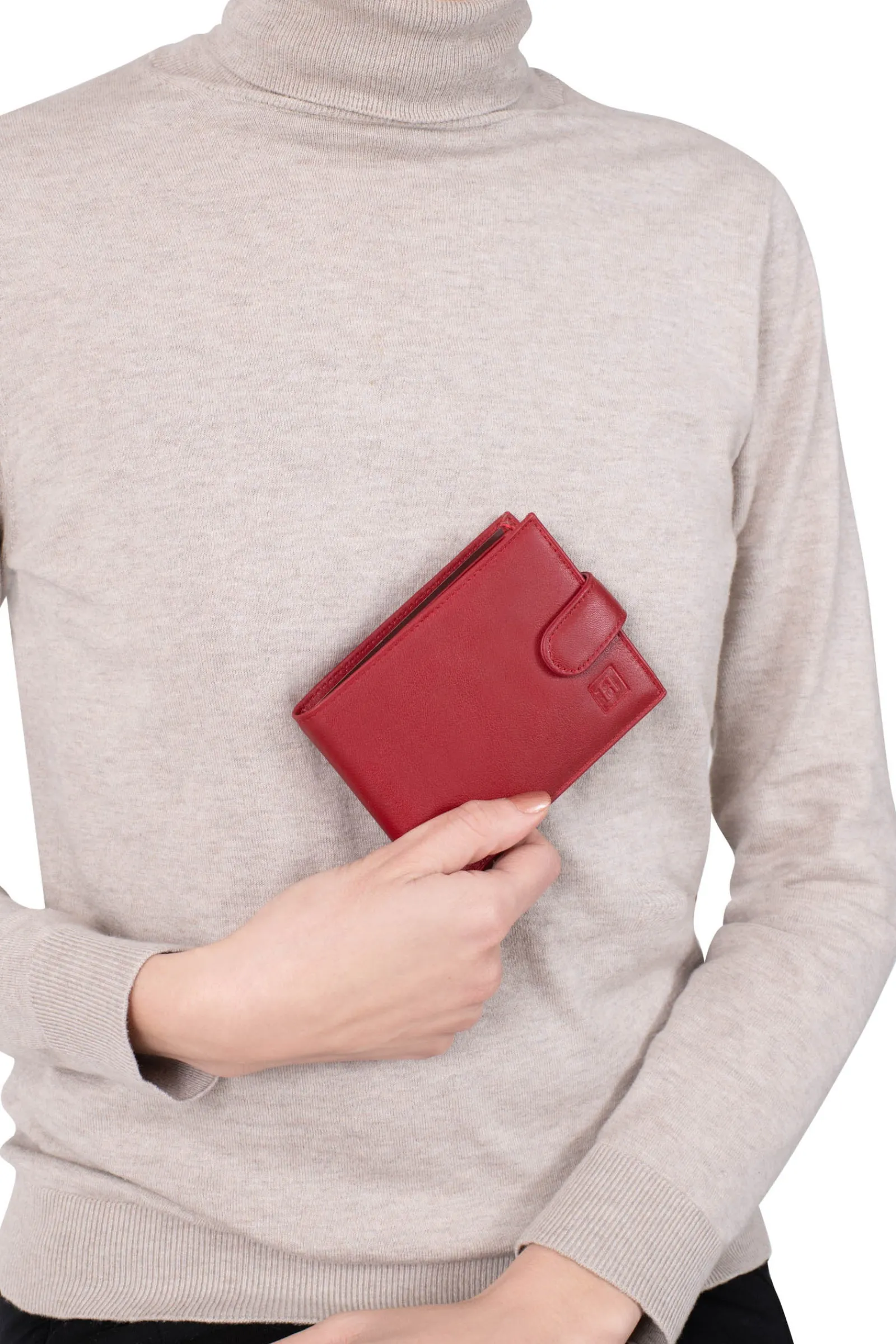 Women Hexagona Wallet<Italian wallet - 2 flaps - Leather