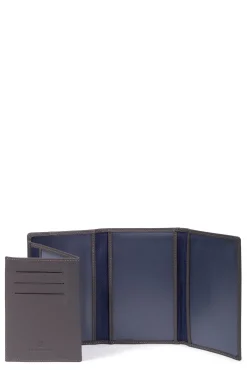 Hexagona Paper Holder & Money Clip<Paper holder - 3 flaps - RFID stop - Leather