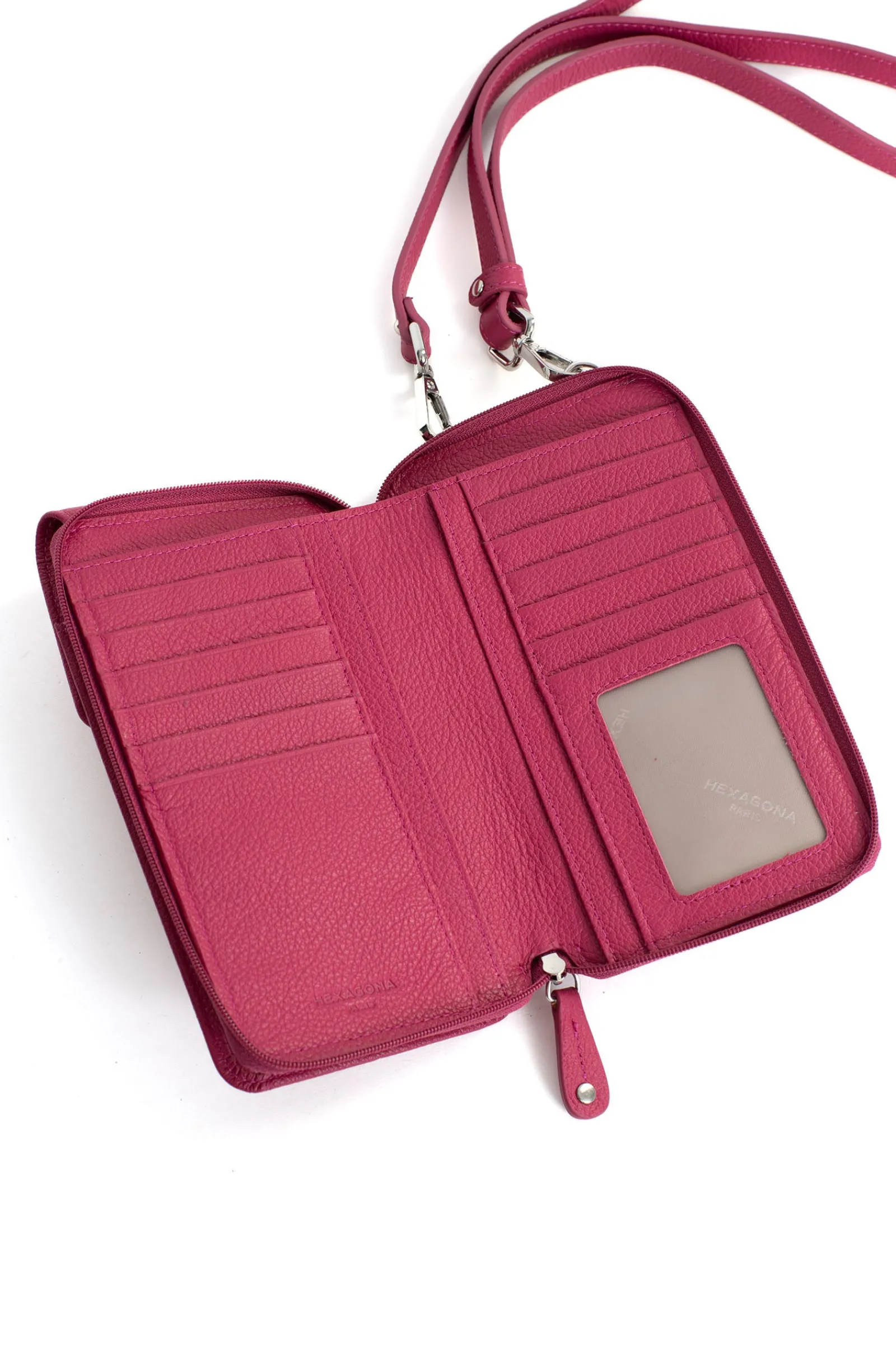 Women Hexagona Wallet|Pouch & Belt Bag<Phone pouch with wallet - Leather