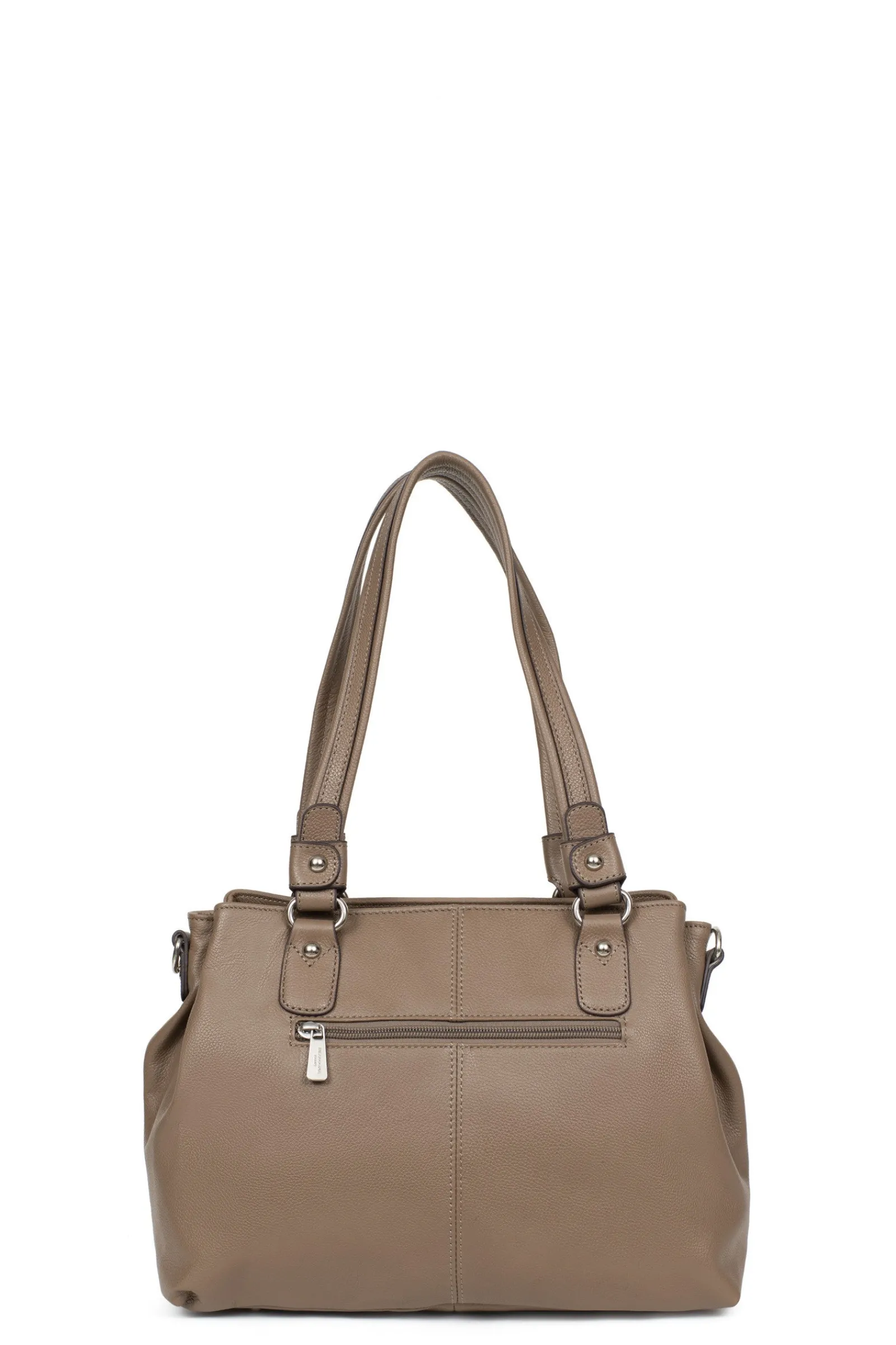 Women Hexagona Shoulder Bag<Shoulder bag with 2 handles - Leather