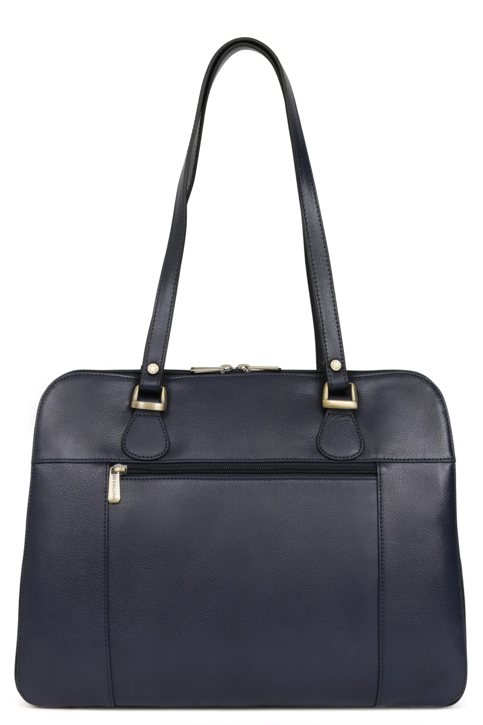 Women Hexagona Shoulder Bag<Shoulder bag with 2 handles - Tablet & A4 - Leather