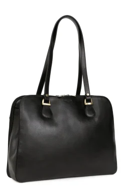 Women Hexagona Shoulder Bag<Shoulder bag with 2 handles - Tablet & A4 - Leather