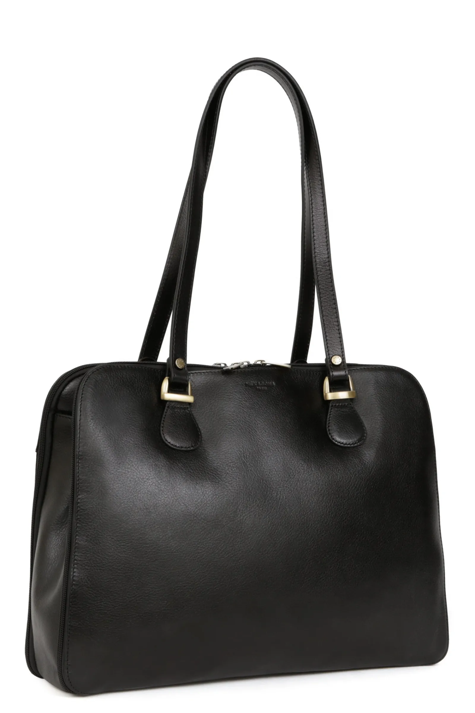Women Hexagona Shoulder Bag<Shoulder bag with 2 handles - Tablet & A4 - Leather