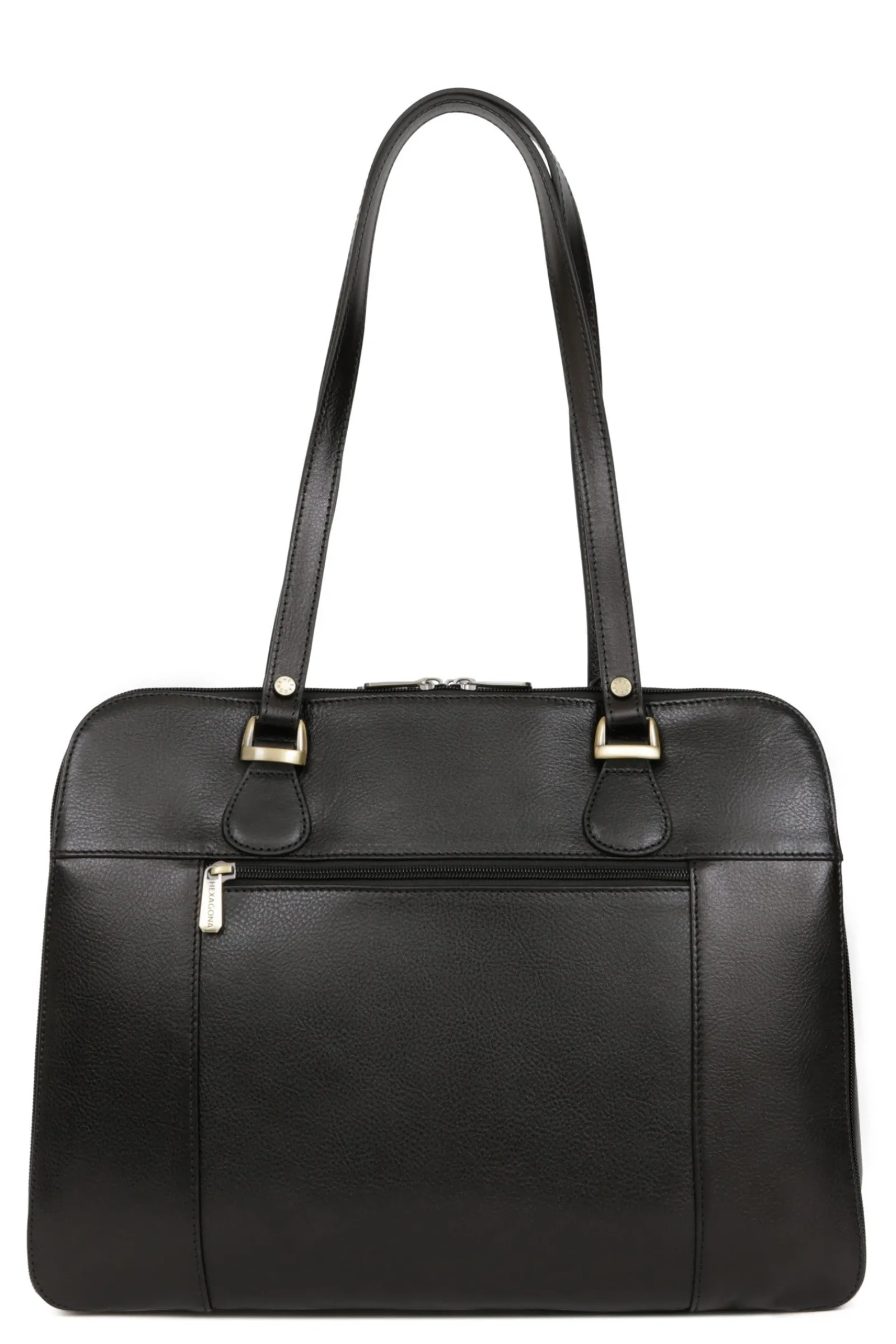 Women Hexagona Shoulder Bag<Shoulder bag with 2 handles - Tablet & A4 - Leather