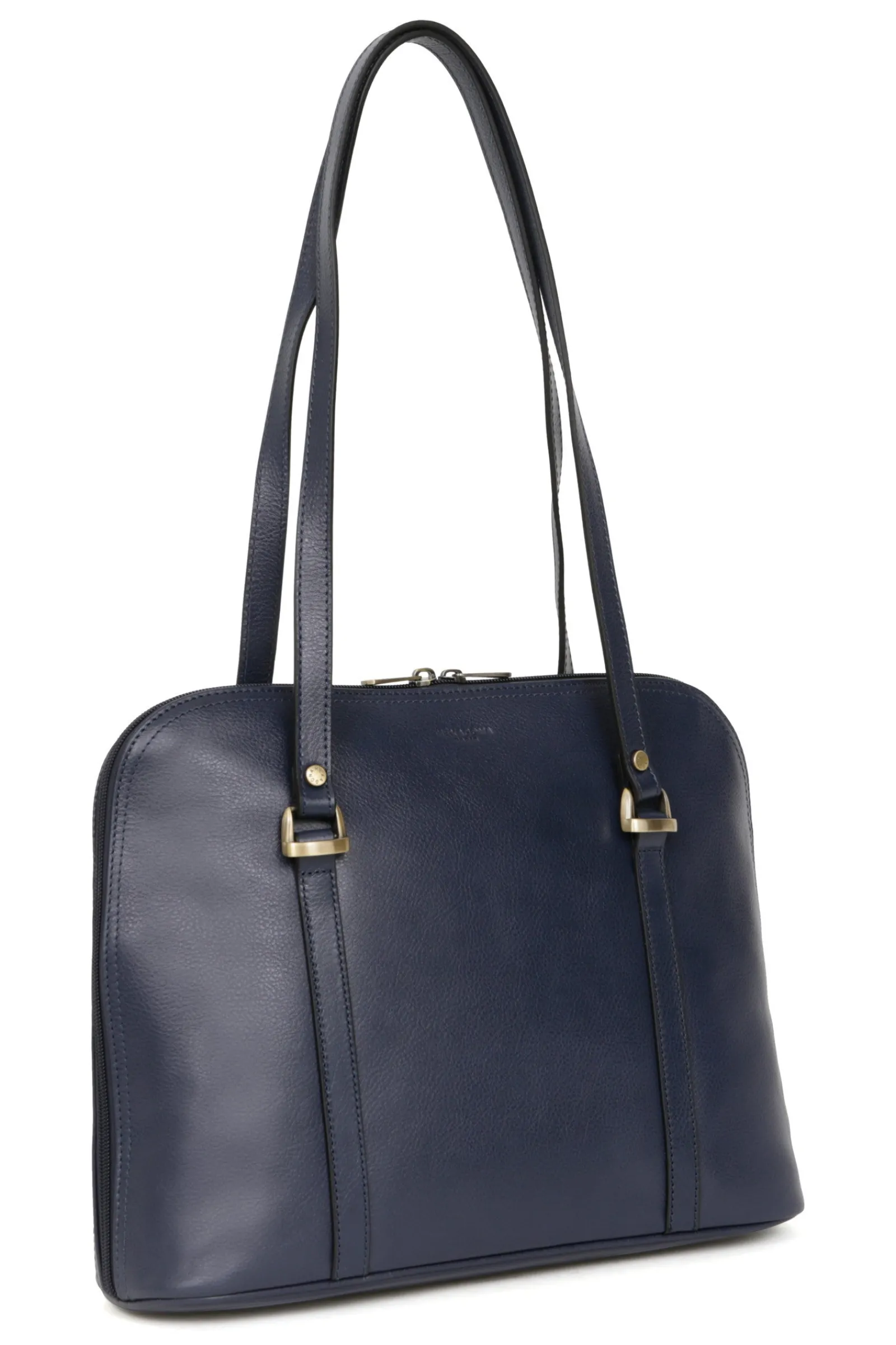 Women Hexagona Shoulder Bag<Shoulder bag with 2 handles - A4 - Leather