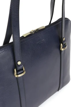Women Hexagona Shoulder Bag<Shoulder bag with 2 handles - A4 - Leather