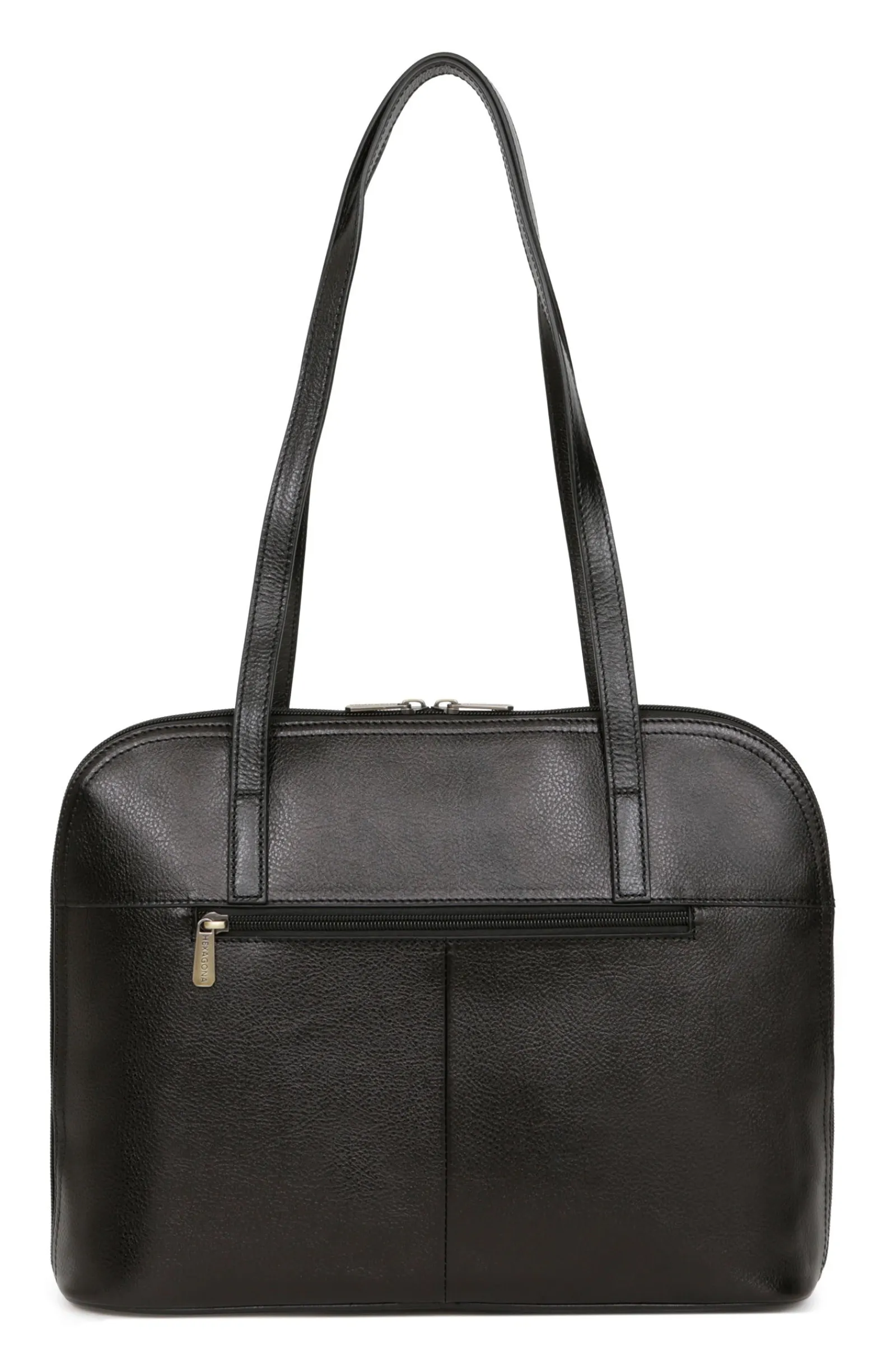 Women Hexagona Shoulder Bag<Shoulder bag with 2 handles - A4 - Leather